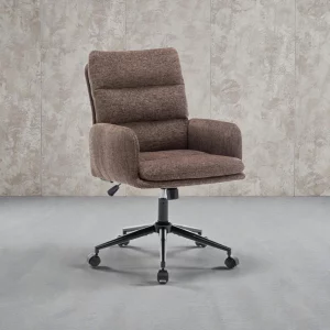 Chaise de bureau Aim&eacute; Tissu Fabb Raven 45 Brun