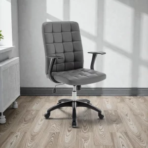 Chaise de bureau Luka Gris PU