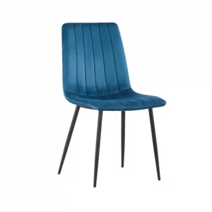 Chaise Willis Velours Bleu