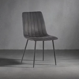 Chaise Willis Velours Gris