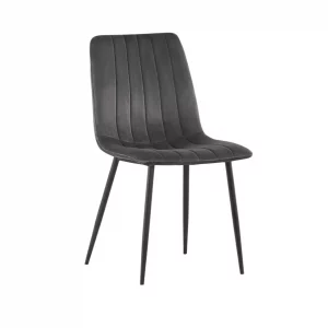 Chaise Willis Velours Gris