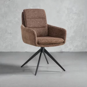 Chaise Lisold Pivotant  Tissu Fabb Raven 45 Brun