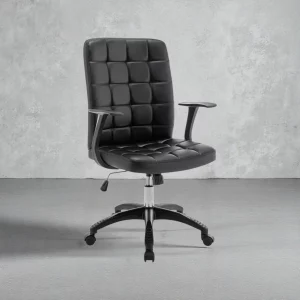 Chaise de bureau Luka Noir PU