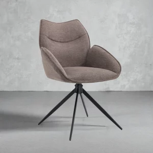 Chaise Mahi Pivotant  Tissu Ote Share 400 Poivre