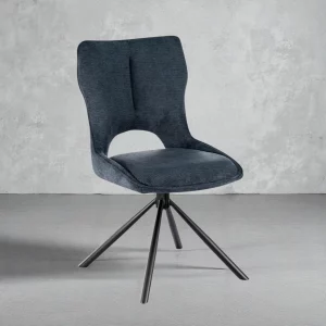 Chaise Mori Pivotant  Tissu Ote Share 315 Bleu