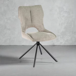 Chaise Mori Pivotant  Tissu Ote Share 160 Gris clair