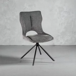 Chaise Mori Pivotant  Tissu Ote Share 456 Gris fonc&eacute;