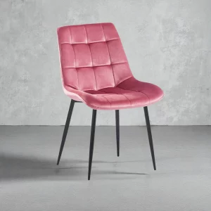 Chaise Juta Velours Rose