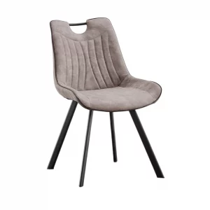 Chaise Pablo PU Micro fibre Gris clair