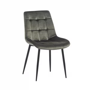 Chaise Juta Velours Vert