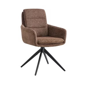 Chaise Lisold Pivotant  Tissu Fabb Raven 45 Brun