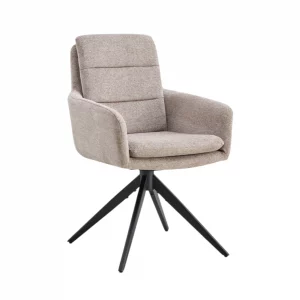 Chaise Lisold Pivotant  Tissu Fabb Raven 30 Sable