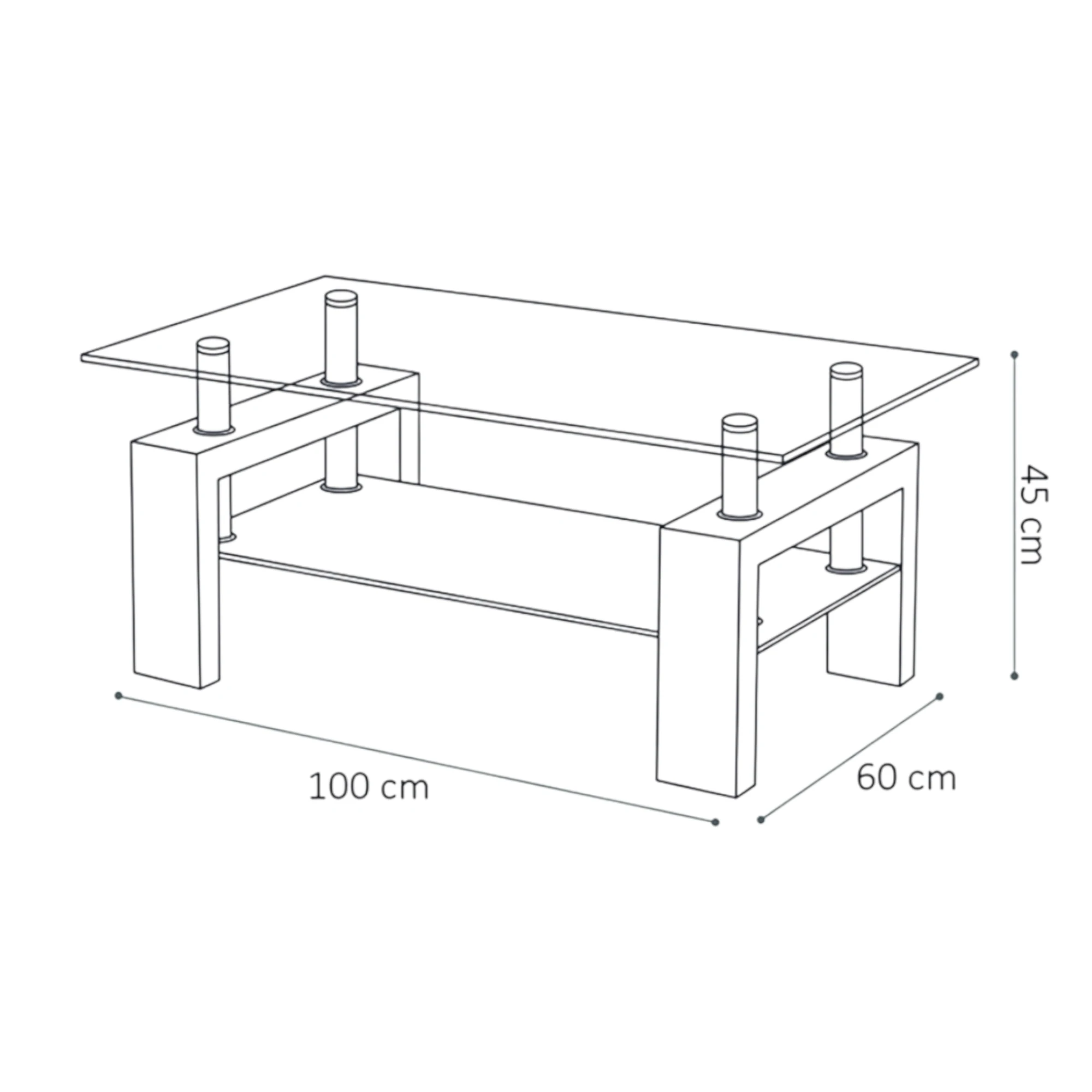 Table basse Alana blanc laqué – Image 2