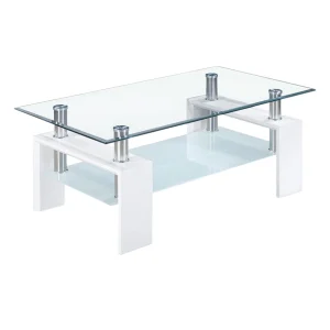 Table basse Alana blanc laqué