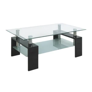 Table basse Alana noir laqué