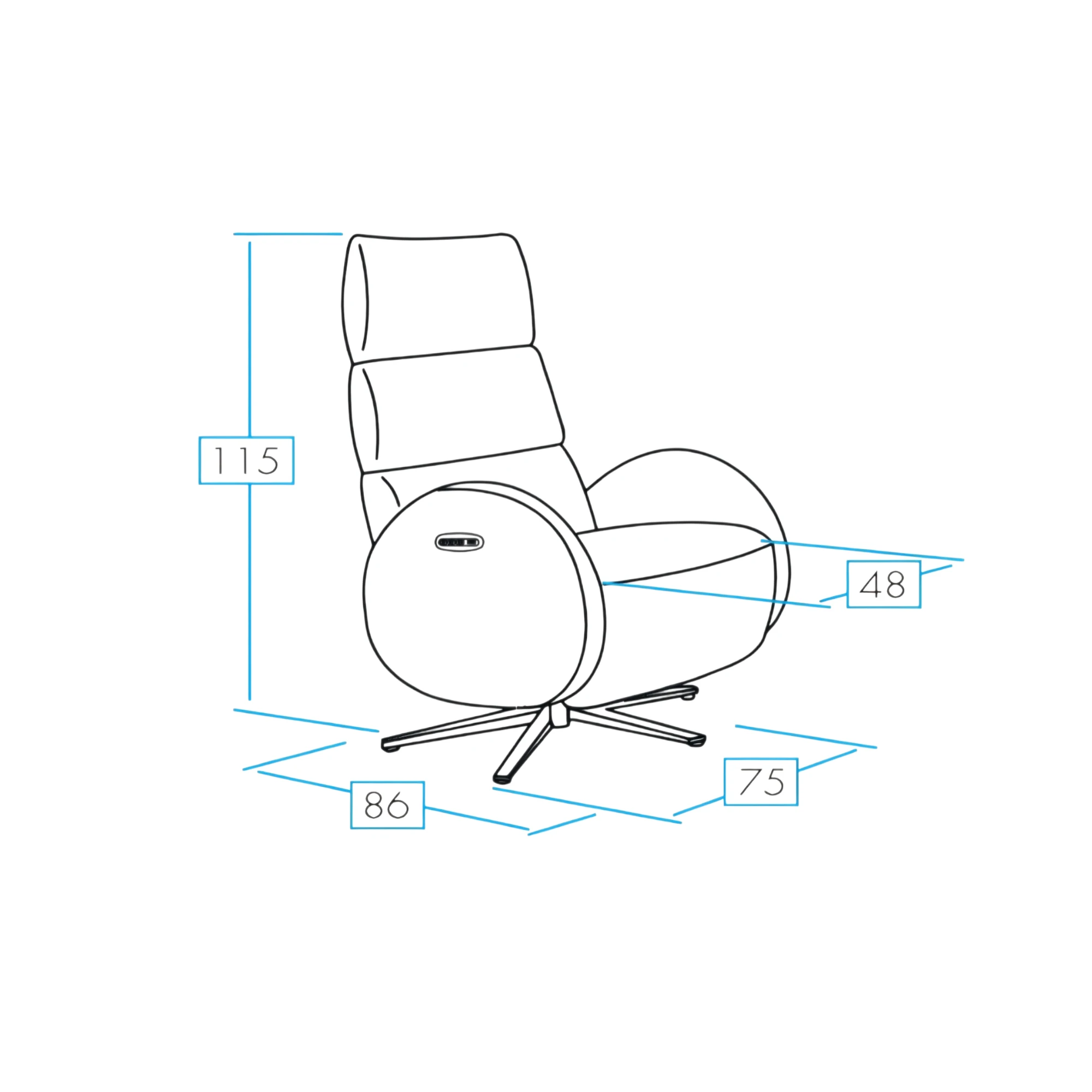 Fauteuil relaxation électrique Amsterdam – Image 4